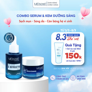 Combo Serum Anti-Acne (35ml) & Kem Dưỡng Sáng (50g) MELacneE Giúp Cải Thiện Tình Trạng Mụn Và Thâm Sau Mụn