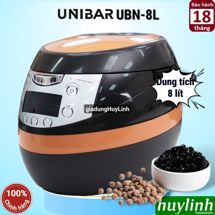Nồi nấu trân châu tự động đa năng Unibar UBN-8L - 8 lít (1.5 kg trân châu) [Unibar UBN-5L] - Hàng chính hãng