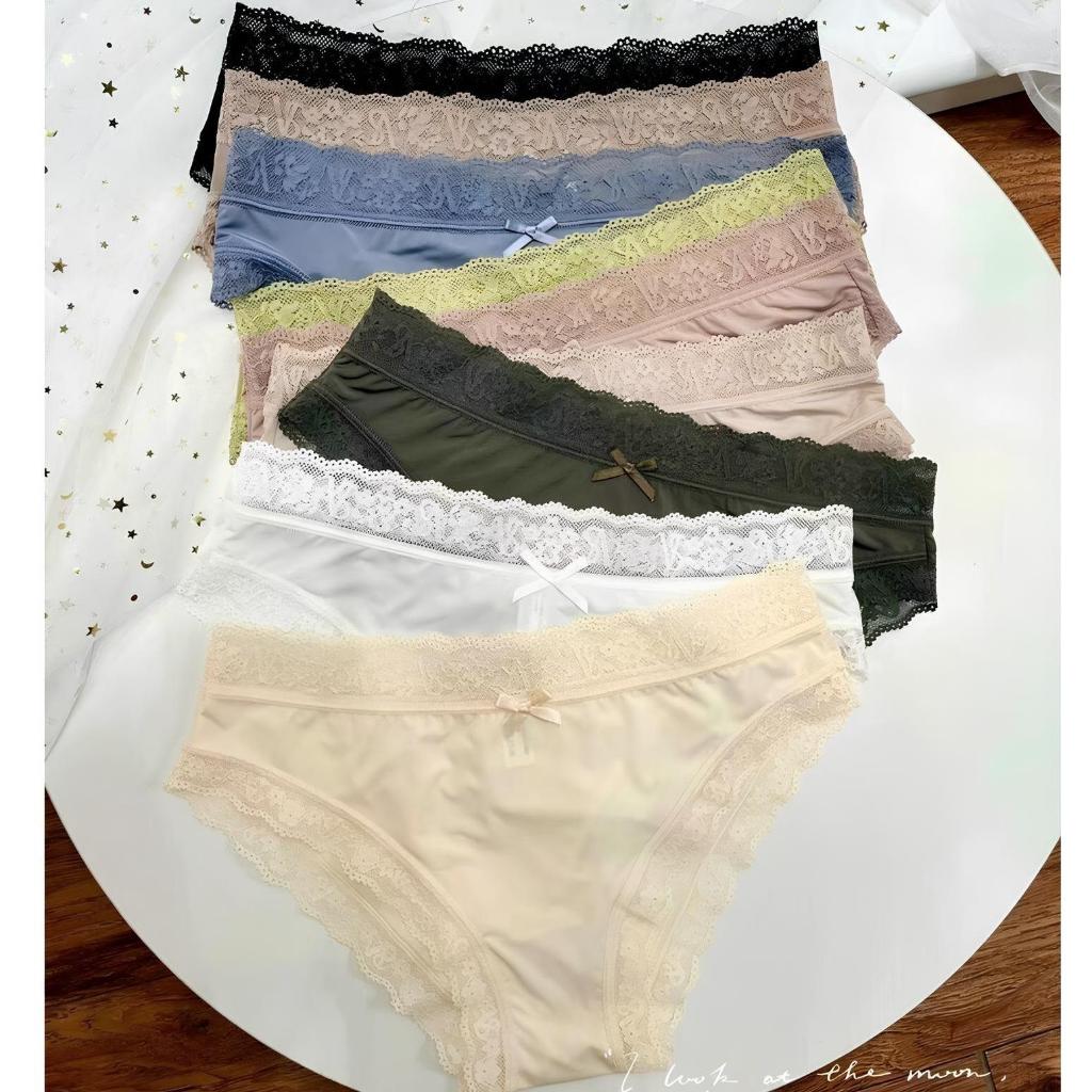Quần Lót Nữ Hàng Lụa Phối Ren Cao Cấp 7235 - THỦY BIKINI