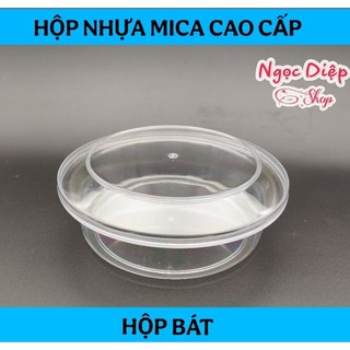  Combo 10 Hộp nhựa trong suốt hình bát đựng ô mai mứt tết thực phẩm khô 