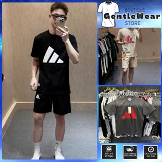  Bộ Quần Áo Nam Cổ Tròn Hoạ Tiết In Cao Su In Nổi_bộ Hè Nam Cao Cấp New 2025 