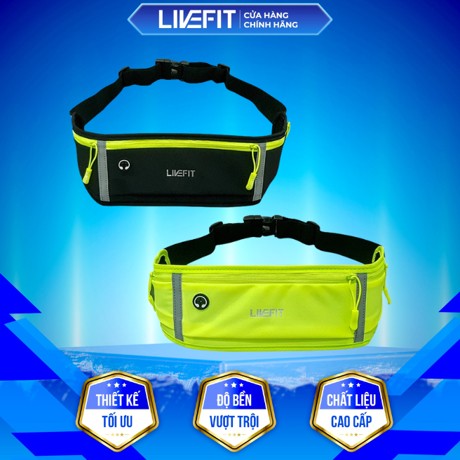 [Đai chạy bộ] Túi đeo hông chạy bộ LiveFit cao cấp - Running Belt - WB09, Belt chạy bộ