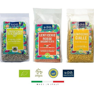 Đậu Lăng Hữu Cơ Sottolestelle Organic Lentils (lăng đỏ, lăng vàng, lăng xanh)