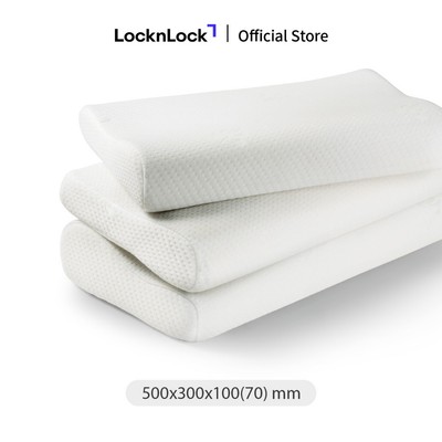 Gối Memory foam ruột cao su mút hoạt tính thoáng khí non 50D Lock&Lock - HLW111