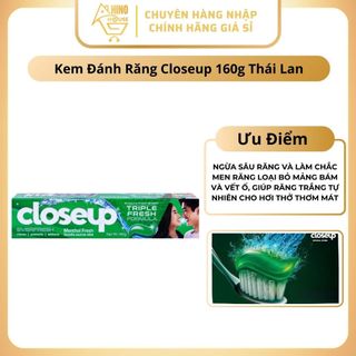  Kem Đánh Răng Closeup 160g Thái Lan Giúp Làm Sạch Mảng Bám Trên Răng Giúp Hơi Thở Thơm Mát - Hinohouse 