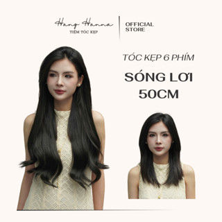 Tóc Kẹp 6 Mảnh HANNA Sóng Lơi 50cm - Tóc Kẹp 6 Phím