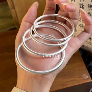   Vòng BẠC 9999 đặc ruột  - Vòng trơn nhám Gemmi Jewelry 