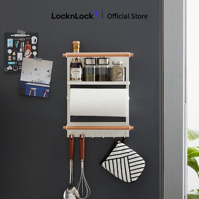 Kệ treo có từ tính LocknLock Magnetic Side Shelf không khoan đục lắp đặt vào bề mặt kim loại có từ tính