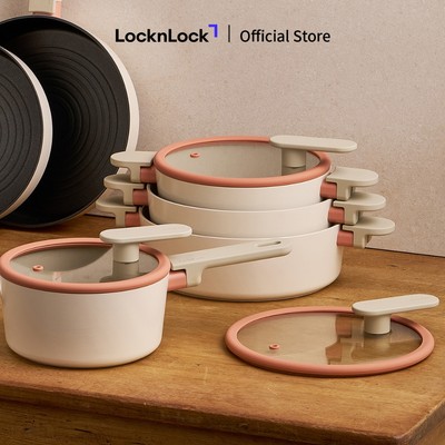 Nồi chống dính Suit Bric LocknLock pot dùng được bếp từ, bếp gas, bếp hồng ngoại và bếp điện