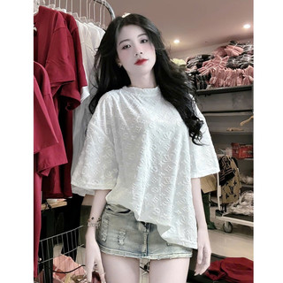  Áo phông nữ Chữ Dập Nổi Áo thun nữ unisex Loại 1 không xù Chất dày dặn hàng chuẩn đẹp HuongBii 