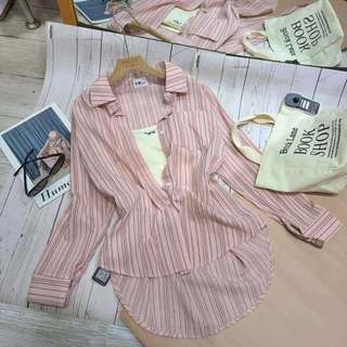 Áo somi kẻ Mina 9352 (5551)