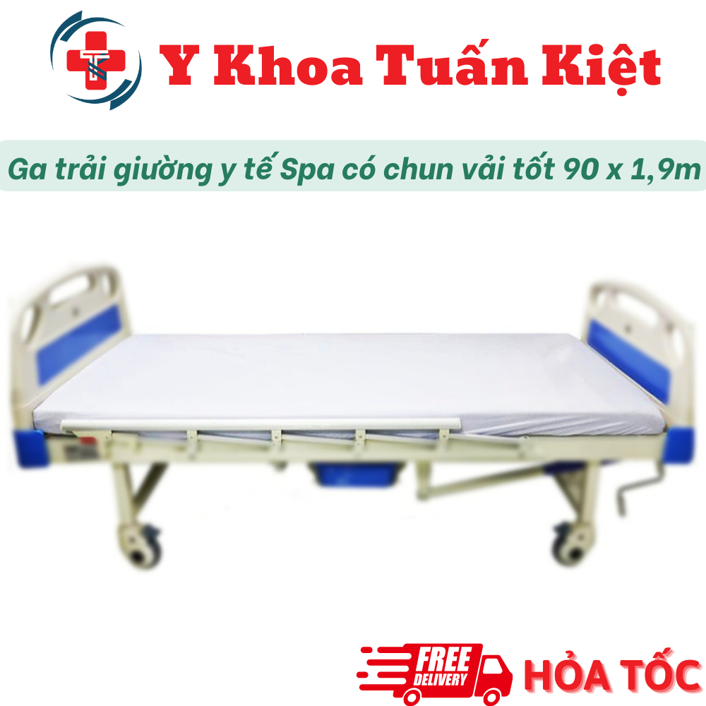 ✅ Ga trải giường y tế, tấm Drap trải giường y tế giường Spa có chun 90x1,9m