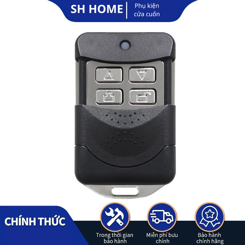 Điều khiển cửa cuốn mã gạt 8 số 433Mhz-Remote điều khiển inox linh kiện cao cấp