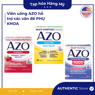 [Hàng Mỹ] Viên uống AZO YEAST PLUS - hỗ trợ các vấn đề PHỤ KHOA, đường tiết niệu ( HSD/2026 )