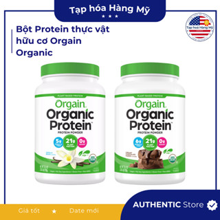 [Hàng Mỹ] Bột Protein thực vật hữu cơ Orgain Organic Protein Powder 1kg2, 920g - Vị Vani, Socola( HSD/2026 )