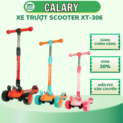 Xe Trượt Scooter Trẻ Em Cougar-Centosy XT-306 Chính Hãng, Dùng Được Nhiều Kiểu, Có Thể Điều Chỉnh Được Chiều Cao