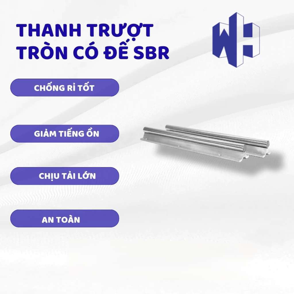 Thanh ray trượt tròn có đế phi SBR