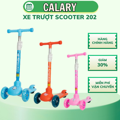 Xe Scooters Trẻ Em Cougar-202, Có 3 Bánh Thăng Bằng, Họa Tiết Cá Heo Đáng Yêu