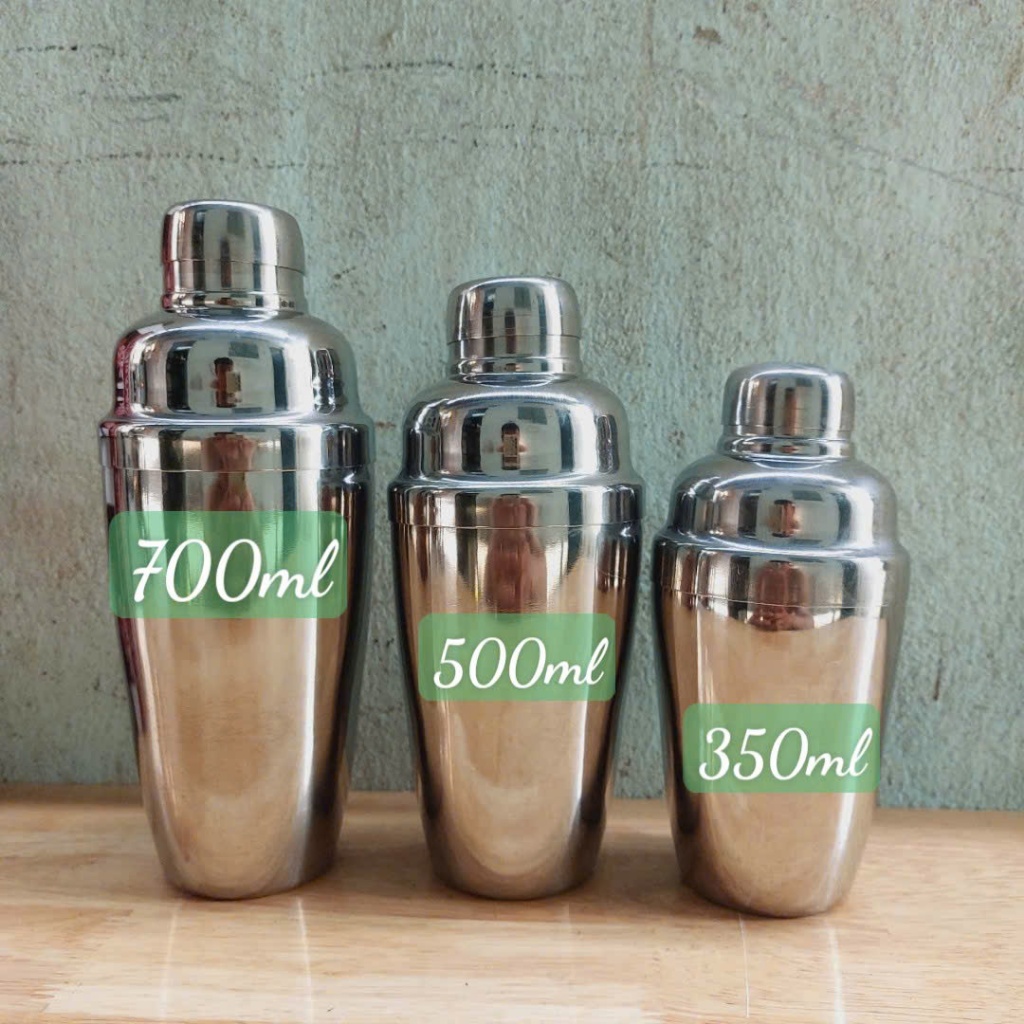 Bình lắc Shaker pha chế cocktail inox cao cấp 350/550/750ml