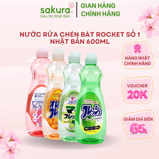  Nước rửa chén bát Rocket số 1 Nhật Bản 600ml hương cam táo oliu chanh bưởi 