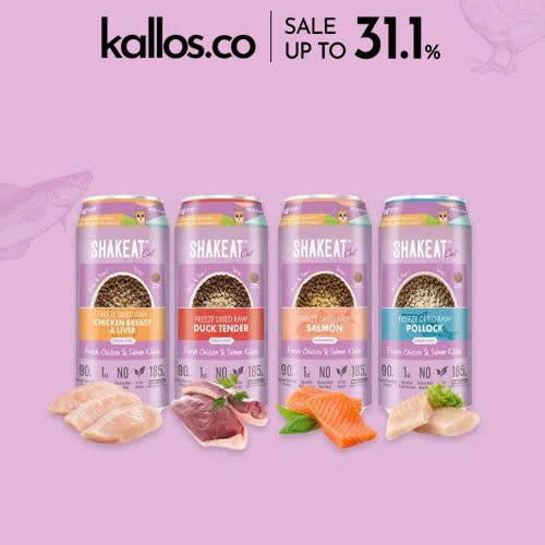 Thức Ăn Mèo Hàn Quốc DAEJOO Shakeat Cat Freeze Dried Duck Tender, Salmon, Chicken Breast Liver, Poll