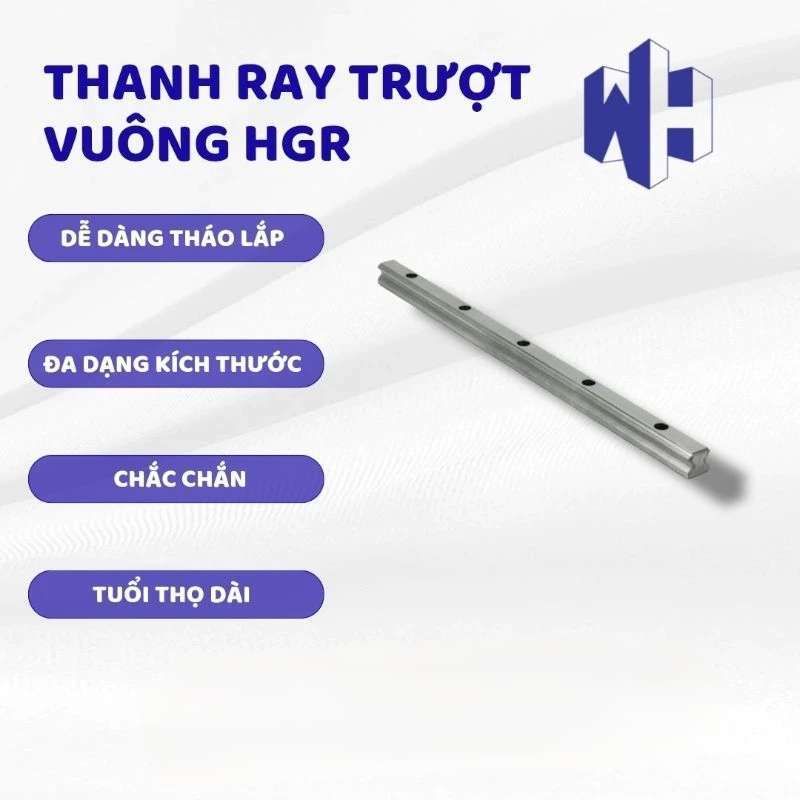 Thanh ray trượt vuông HGR.HGH15-300MM,HGR15-400MM,HGR20-200MM,HGR-300MM,HGR20-400MM,HGR20-500MM,HGR2