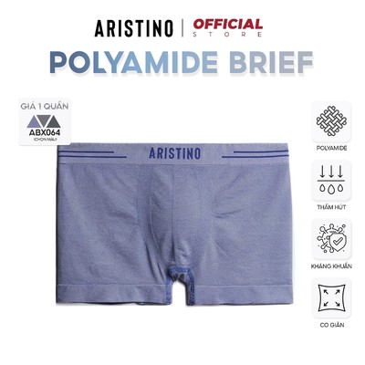Quần boxer ARISTINO sịp đùi nam cao cấp polyamide cạp chun ôm body mềm mịn không đường may - ABX064