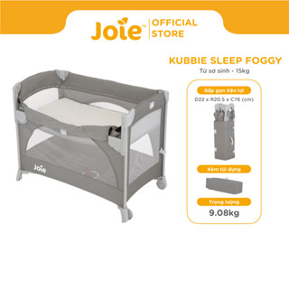 Giường cũi cho bé Joie Kubbie Sleep Foggy Gray dành cho bé từ sơ sinh đến 15kg an toàn có thể gấp gọn