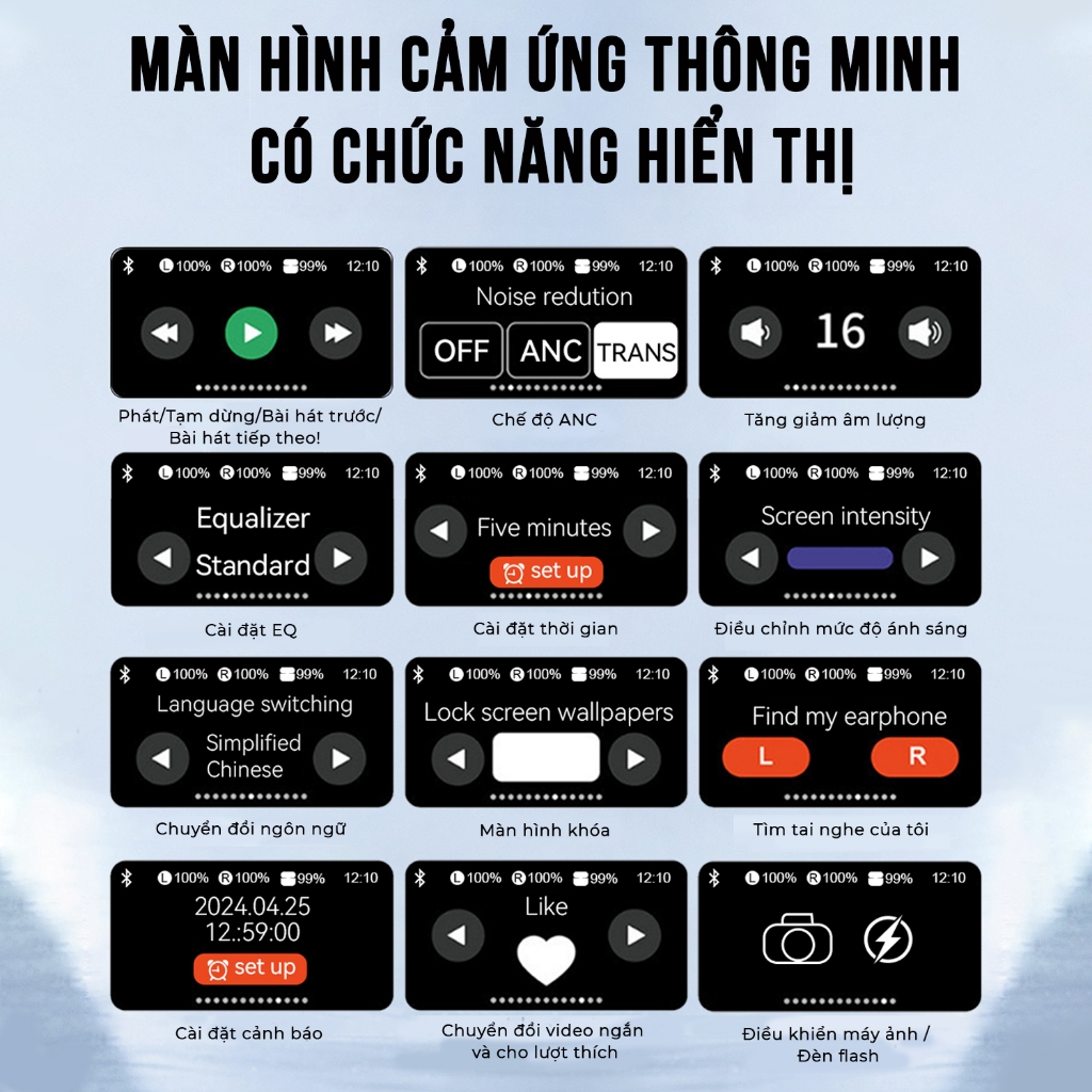 Tai nghe Bluetooth True Wireless StarGO Hero chống ồn ANC thời gian nghe 6h - BH 12 tháng | BigBuy360 - bigbuy360.vn