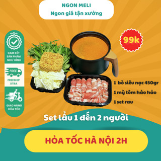 Set lẩu từ 1-2 người 99k NGON meli ship hỏa tốc HN