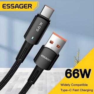 Essager 6A 66W USB Type C cáp sạc nhanh cho điện thoại di động Samsung, Xiaomi, Redmi, Huawei.