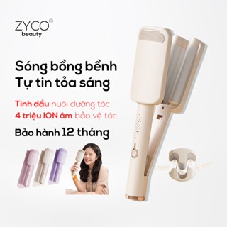   BH 1 NĂM  Máy Uốn Tóc Sóng Nước Hippie 3 Trục MIORI GlamWave Pro 3X 32MM Phủ Gốm Sứ Tourmaline Ceramic 