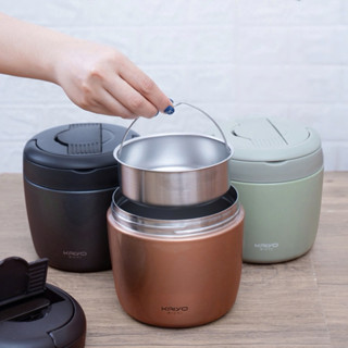 Cặp lồng giữ nhiệt Kaiyo 1000ml, hộp cơm giữ nhiệt, bình cháo 2 ngăn chính hãng