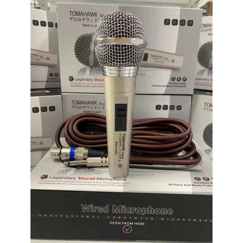 Micro Karaoke có dây TOMAHAWK thương hiệu Nhật Bản tiếng trong dùng cho dàn karaoke ,loa kéo