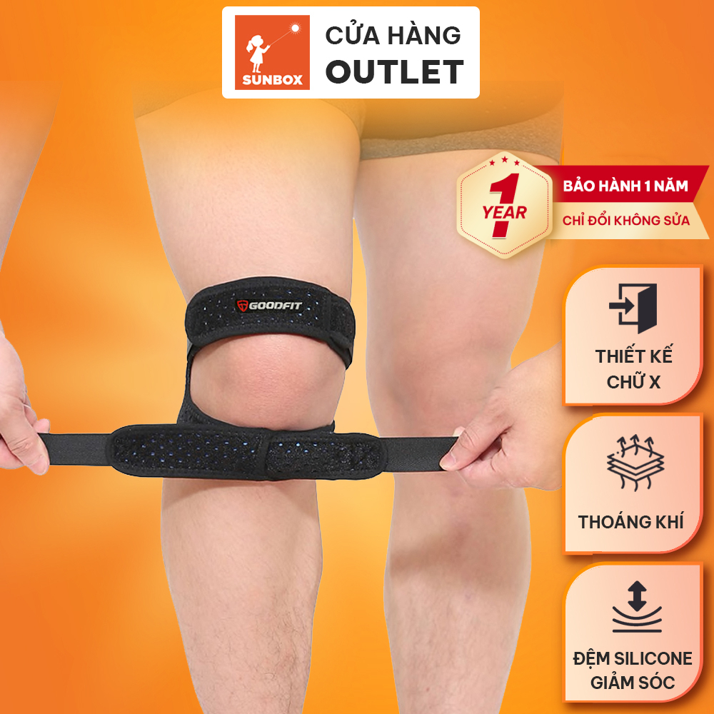 Băng gối thể thao bảo vệ kép co giãn 4 chiều, thoáng khí, thoát mồ hôi GoodFit GF521K
