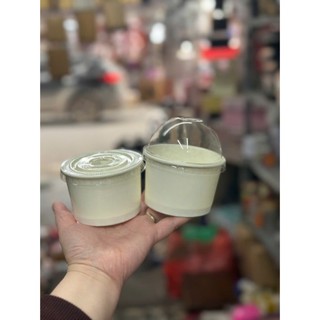  100 cái tô giấy 8oz hoặc 240ml có nắp cầu hoặc nắp bằng dùng để đựng bánh chè các loại 