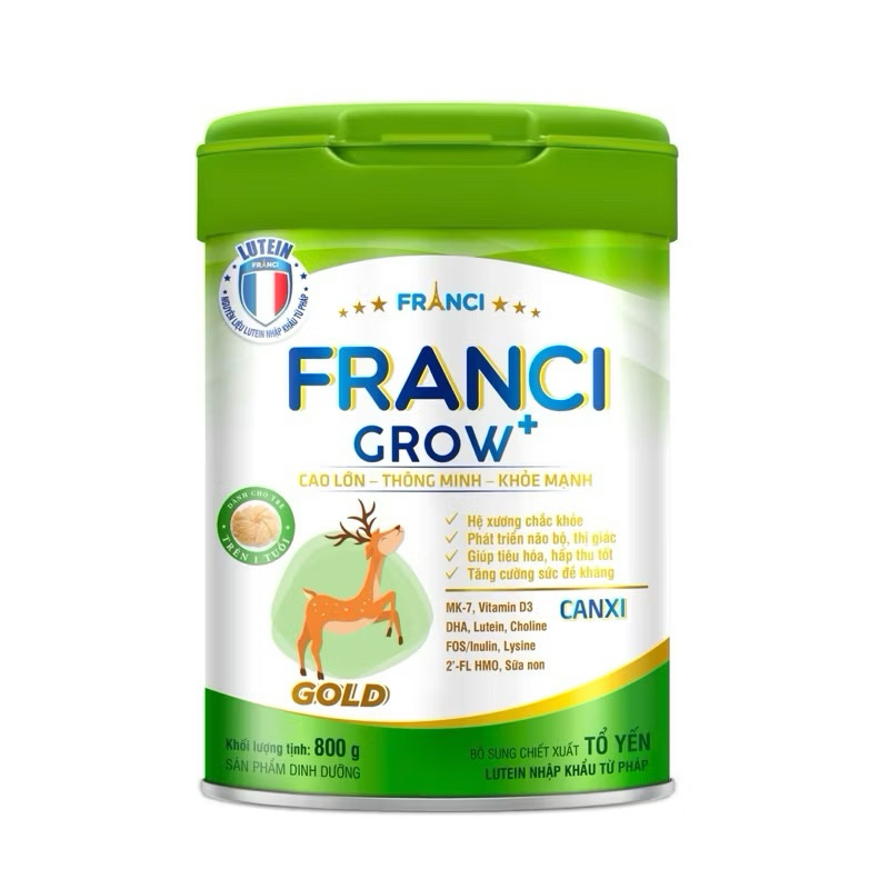 Sữa Bột Franci Grow Gold Phát triển chiều cao Não bộ (800g)