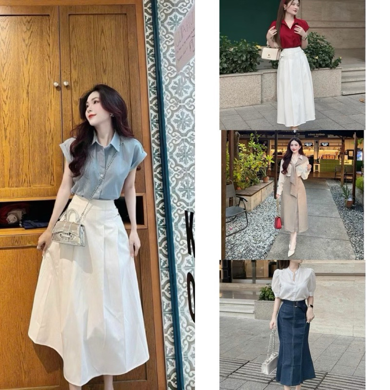 ( Top 10) Set đồ nữ công sở sang chảnh lịch thiệp xinh xắn D053