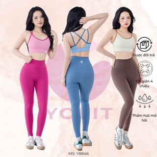 Bộ quần áo tập GYM YOGA Mix màu mút đúc liền FleurLace YoFit - Y8846