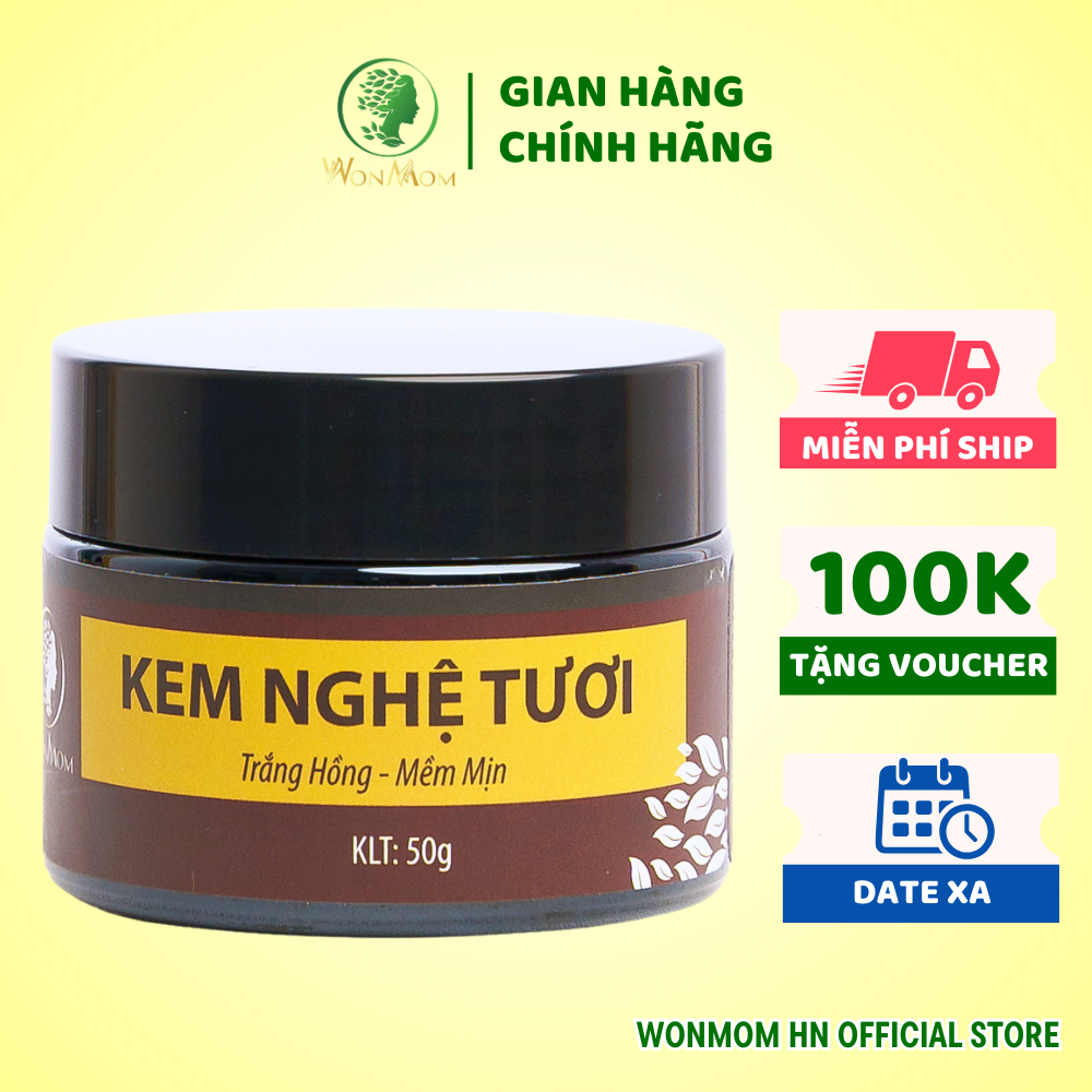 Kem nghệ tươi dưỡng da trắng mịn, sạch sạm nám Wonmom 50 Gr