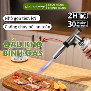 Đầu Khò Gas Mini Cao Cấp Tự Động Đánh Lửa Cầm Tay Du Lịch,  Khò Gas Mini Chất Liệu Thép Không Gỉ