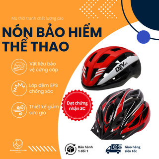 Mũ Bảo Hiểm Thể Thao DEV Nửa Đầu Nón Bảo Hiểm Xe Đạp Năng Động Cá Tính Đạt Chuẩn Chất Lượng Cao 372