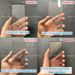 Kính cường lực Sony Xperia 5/ 5 II / 5 III/ 5 IV ( 5 mark 2, 3, 4) full màn, trong suốt, chống nhìn trộm