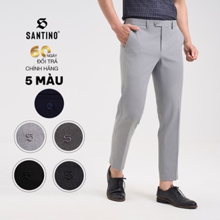 Quần Tây Công Sở Nam SANTINO Cao Cấp, Carrot Fit, Vải Rayon Cao Cấp Thoáng Mát Kháng Khuẩn - 610