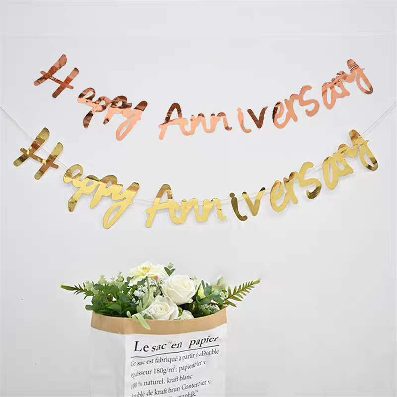 SET DÂY CHỮ HAPPY ANNIVERSARY TRANG TRÍ TIỆC