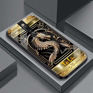 Ốp Lưng OPPO F11, F11 PRO Mặt Lưng Kính Cường Lực 3D In Hình 12 Con Giáp Tài Lộc