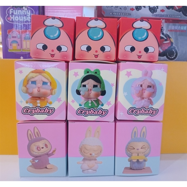 Blind box charm lông mini Baby Three, Cry Baby, Labubu