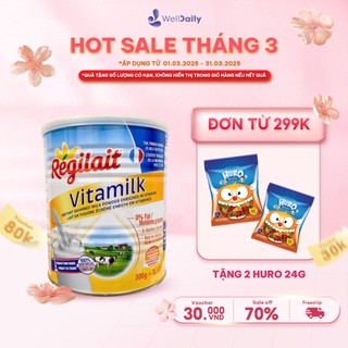 Sữa bột dinh dưỡng tách béo  REGILAIT VITAMILK tăng cường đề kháng toàn vẹn