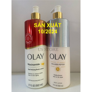 [BẢN MỸ - CHAI 502ml] Dưỡng thể Olay dưỡng ẩm trắng da Collagen B3 Vitamin C Niacinamide