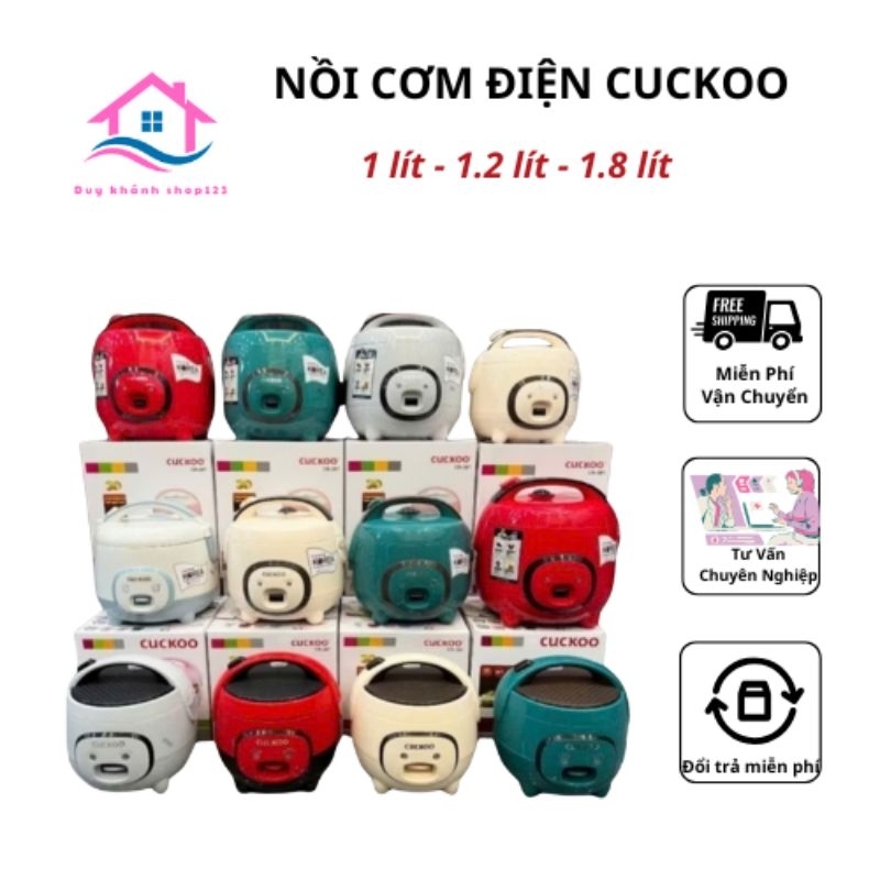 Nồi Cơm Điện Mini CUCKOO Hàn Quốc - 1L, 1.2L, 1.8L Kiểu Dáng Đáng Yêu, Nấu Cơm Ngon, Tiết Kiệm Điện, Dễ Dàng Vệ Sinh